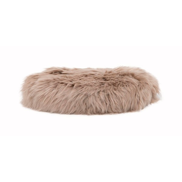 Beżowa poduszka na krzesło ze skóry owczej Native Natural Round, ⌀ 40 cm