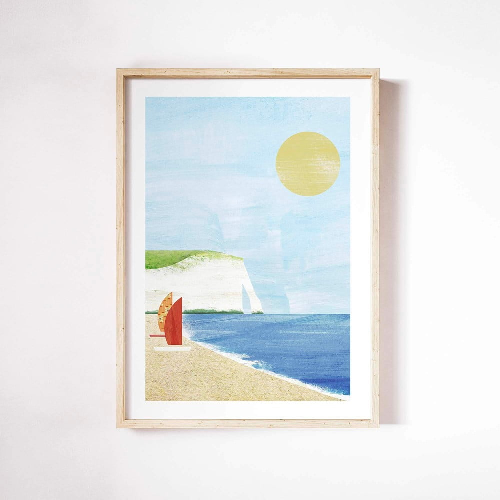 Plakat 30x40 cm Etretat Cliffs – Travelposter