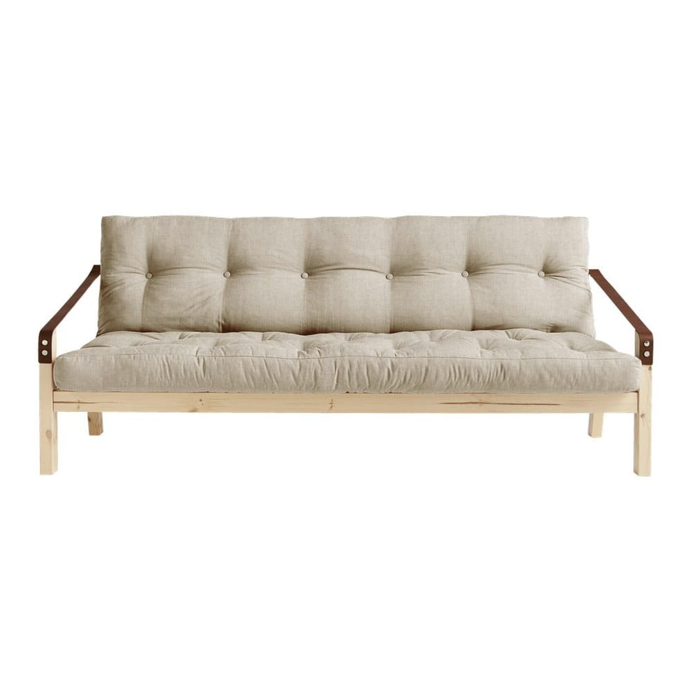 Фото - Диван Sofa rozkładana z lnianym obiciem Karup Design Poetry Natural/Linen beżowy