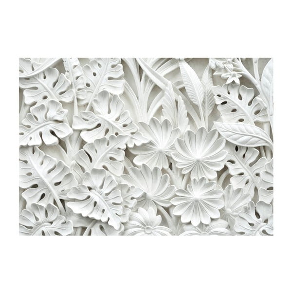 Biała tapeta wielkoformatowa Artgeist Alabaster Garden, 200x140 cm