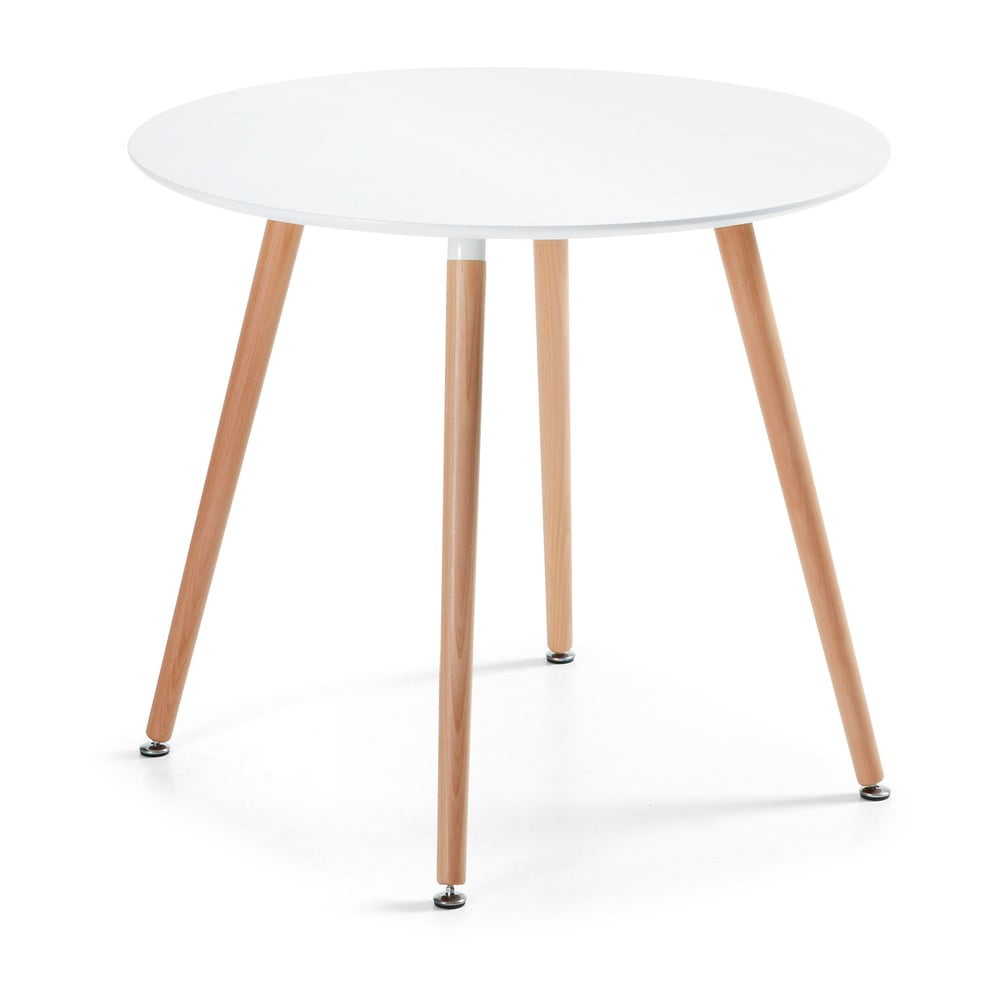 Stół do jadalni z drewna bukowego Kave Home Daw, ⌀ 100 cm