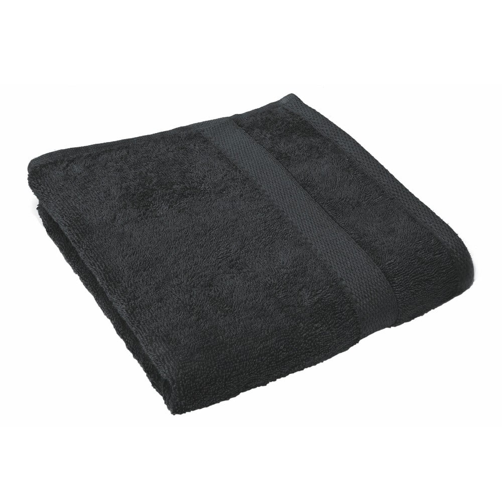 Czarny ręcznik Tiseco Home Studio, 50x100 cm