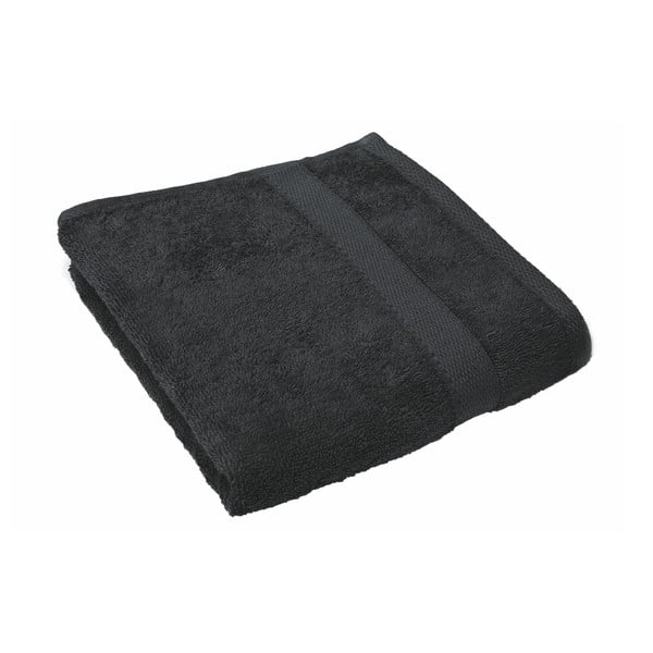 Czarny ręcznik Tiseco Home Studio, 50x100 cm