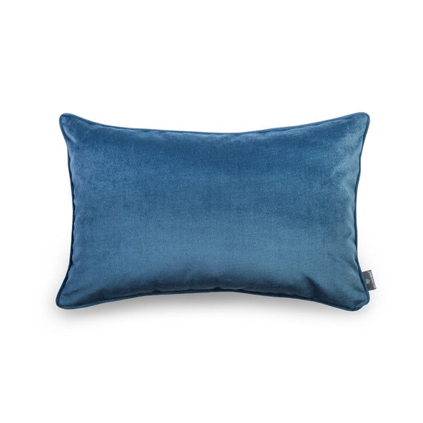 Niebieska aksamitna poszewka na poduszkę WeLoveBeds Jeans, 40x60 cm