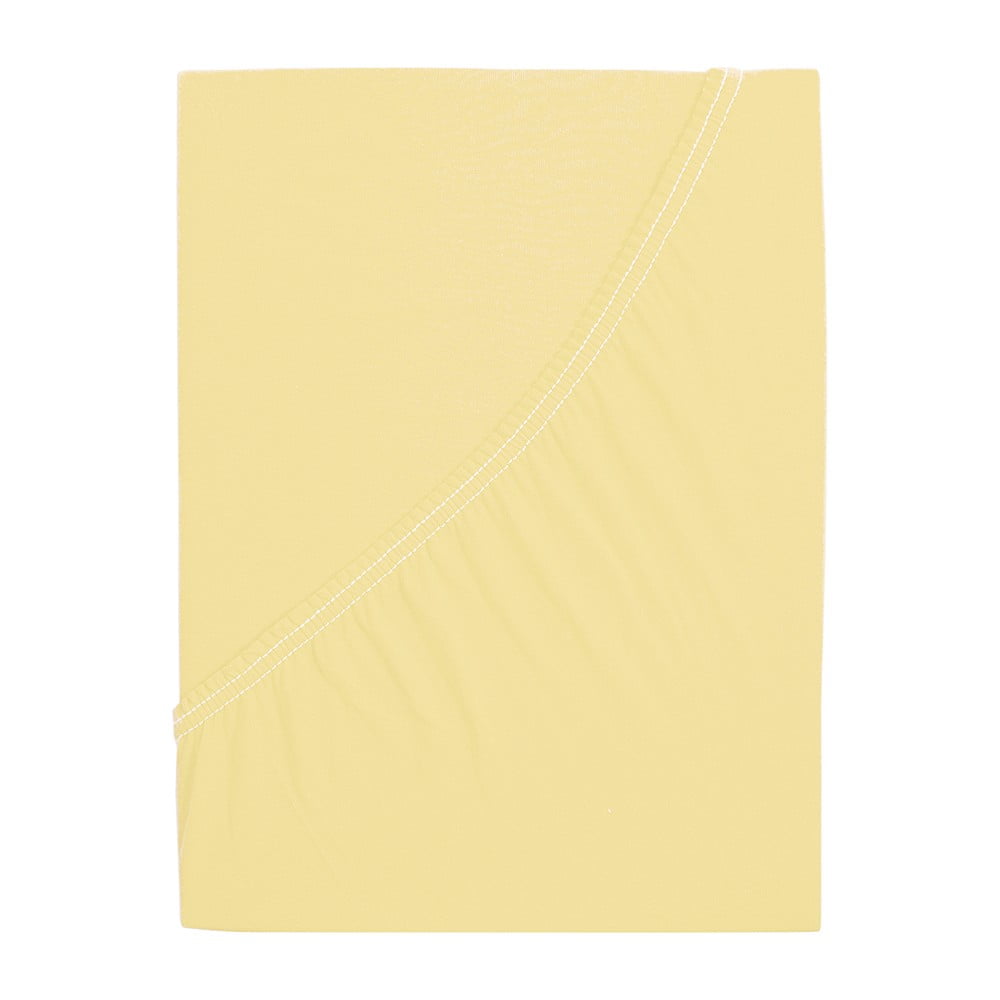 Фото - Постільна білизна Żółte prześcieradło z gumką 200x220 cm – B.E.S. żółty