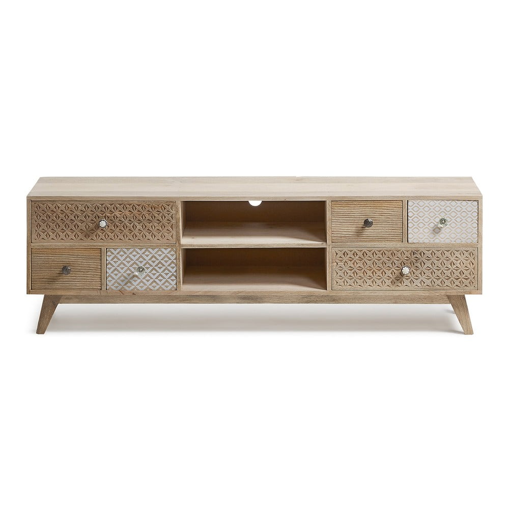 Szafka pod TV z drewna mango Kave Home Hood