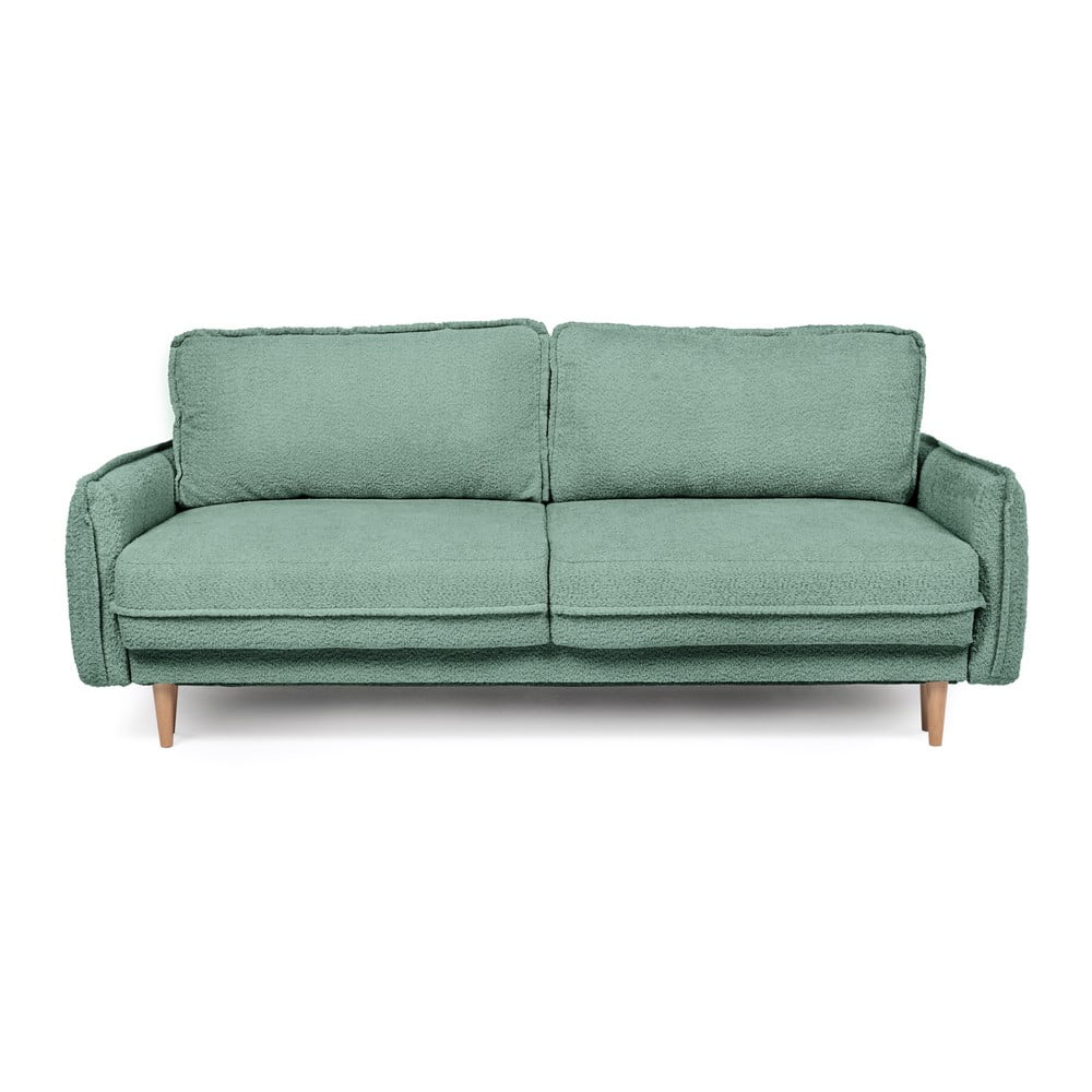 Zielona rozkładana sofa z materiału bouclé 215 cm Patti – Bonami Selection