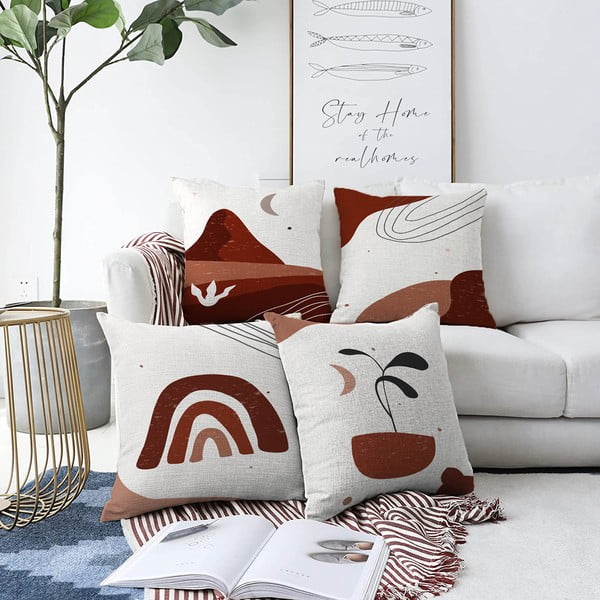 Zestaw 4 poszewek na poduszki Minimalist Cushion Covers Egypt, 55x55 cm