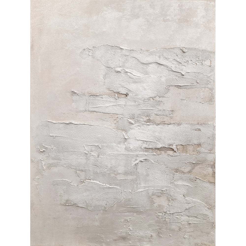 Zdjęcia - Obraz Ręcznie malowany  90x120 cm Sand Wall – Malerifabrikken beżowy,biały