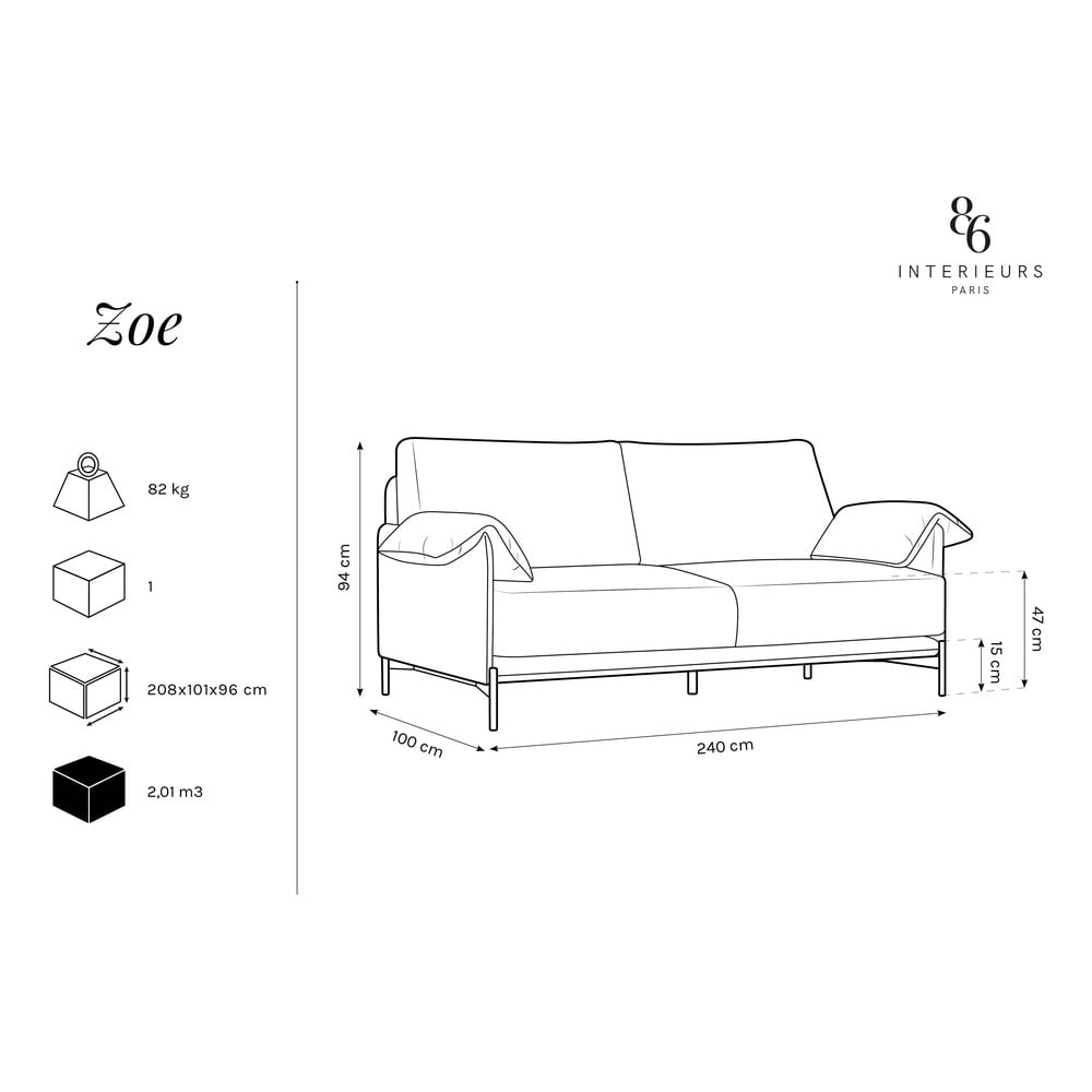 Zielona sofa Interieurs 86 Zoe