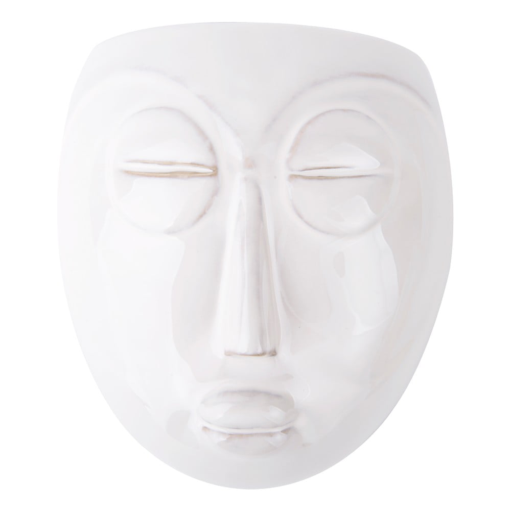 Biała doniczka ścienna PT LIVING Mask, 16,5x17,5 cm