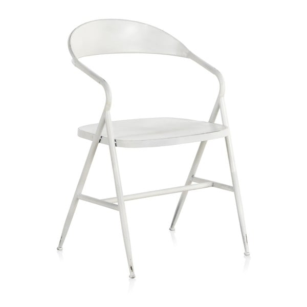 Biały metalowy fotel Geese Industrial Style Puro