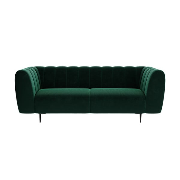 Ciemnozielona sofa Ghado Shel, 210 cm