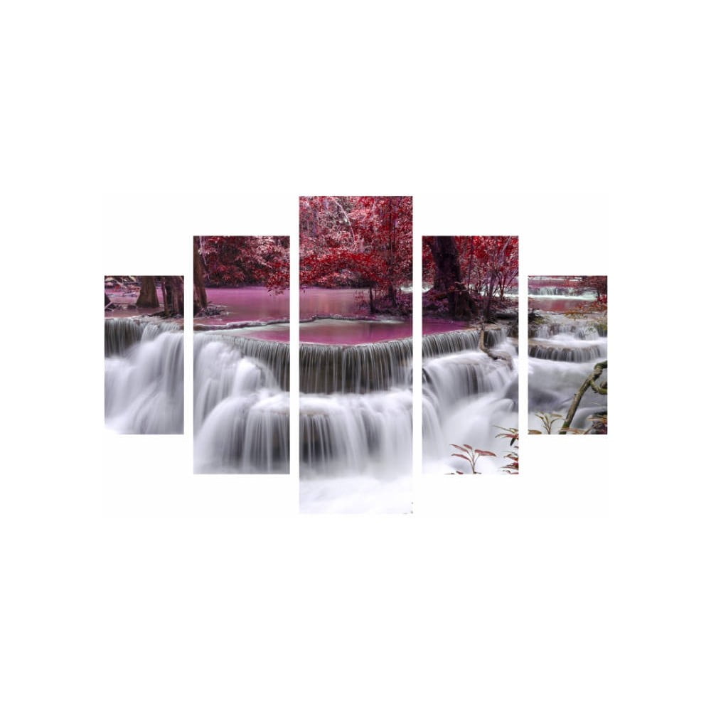 Obraz wieloczęściowy Waterfall, 92x56 cm