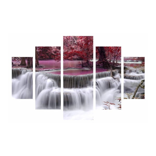 Obraz wieloczęściowy Waterfall, 92x56 cm