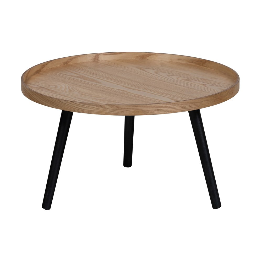 Beżowo-czarny stolik WOOOD Mesa, ø 60 cm