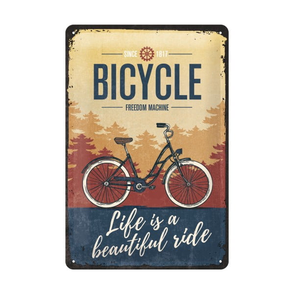 Dekoracyjna tabliczka ścienna Postershop Bicycle