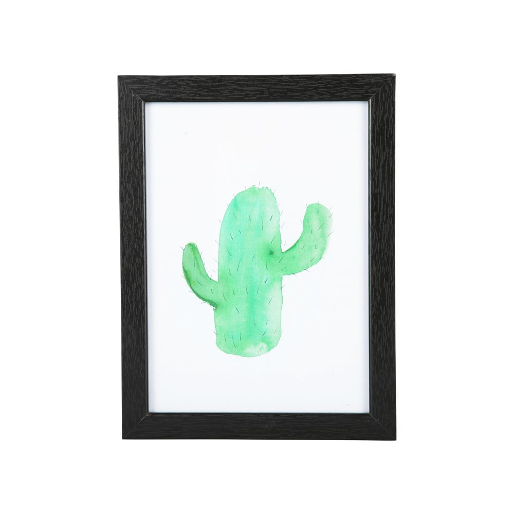 Obraz w czarnej ramie PT LIVING Cactus, 13x18 cm