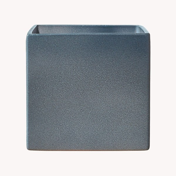 Srebrnoniebieska ceramiczna doniczka Big pots Latina, 15 x 15 cm
