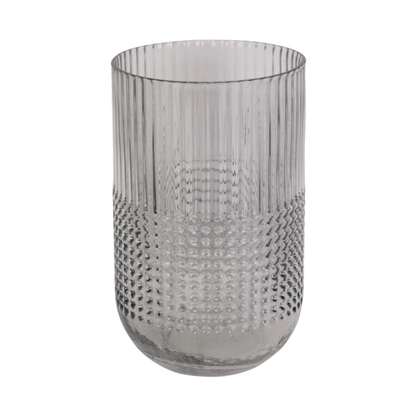 Szary szklany wazon PT LIVING Attract, wys. 20 cm