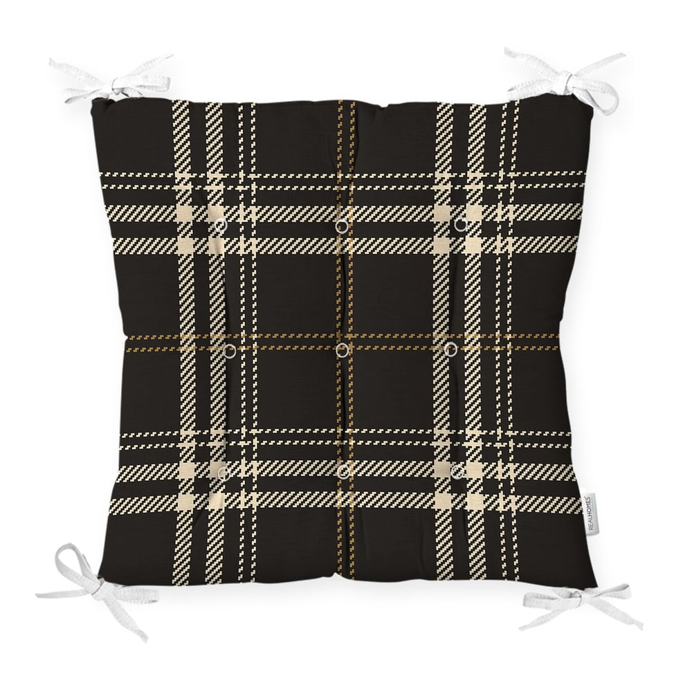 Poduszka na krzesło Minimalist Cushion Covers Flannel Black, 40x40 cm