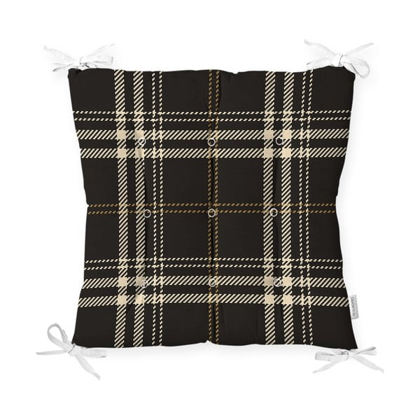 Poduszka na krzesło Minimalist Cushion Covers Flannel Black, 40x40 cm