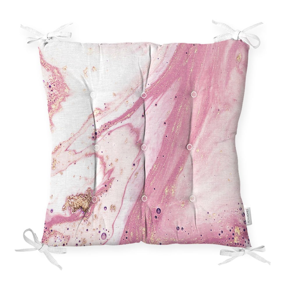 Poduszka na krzesło z domieszką bawełny Minimalist Cushion Covers Pinky Abstract, 40x40 cm