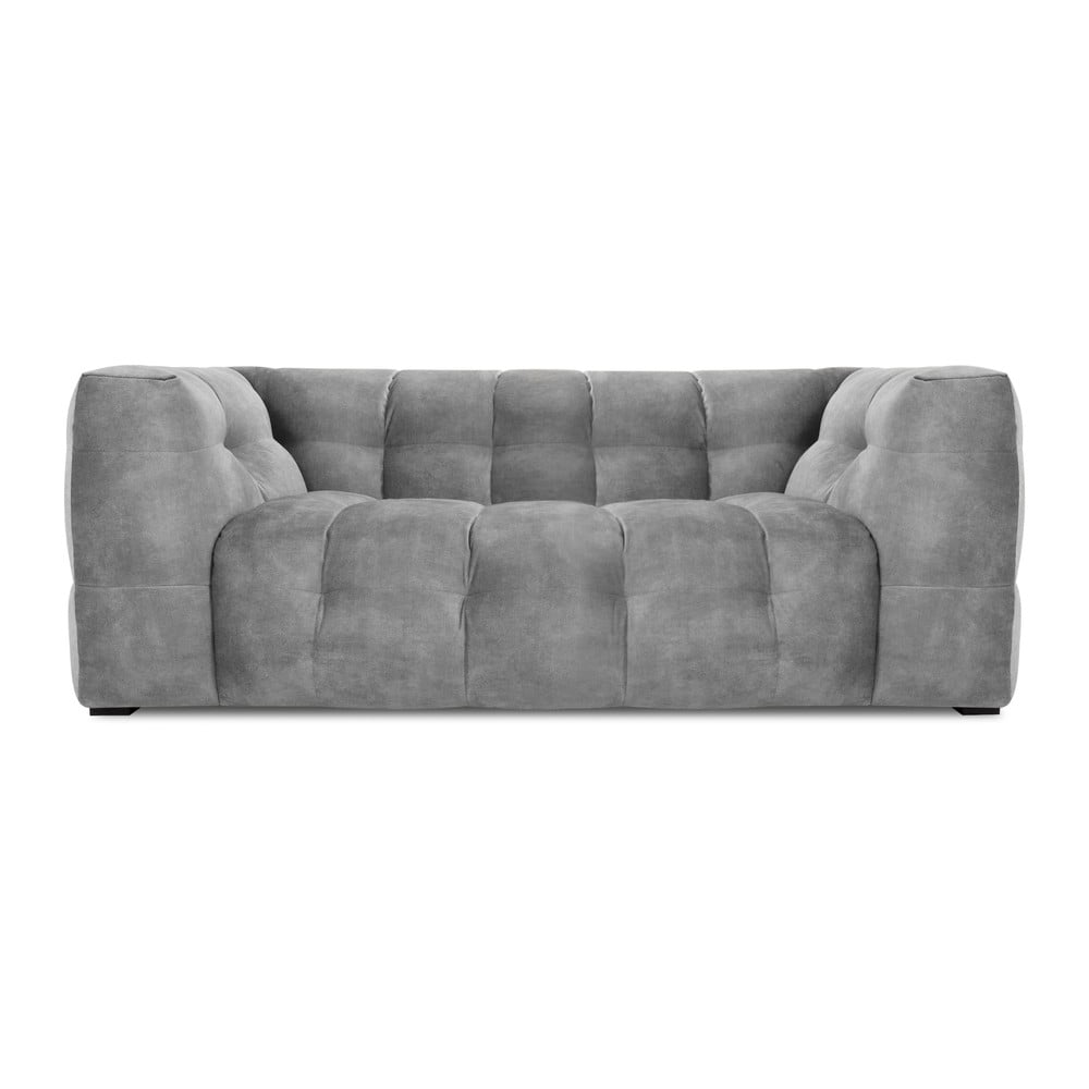 Szara aksamitna sofa Windsor & Co Sofas Vesta, 208 cm