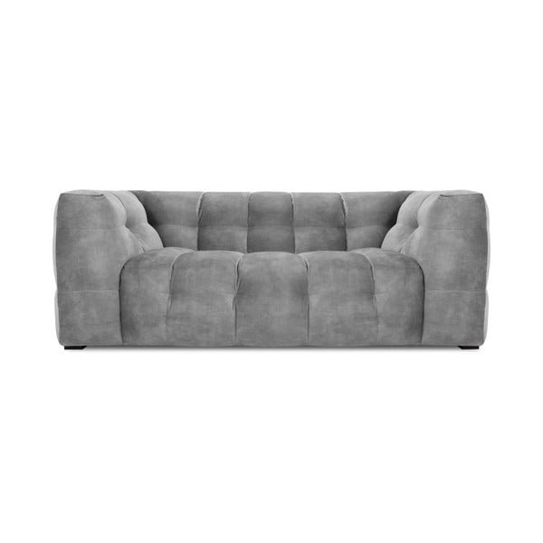 Szara aksamitna sofa Windsor & Co Sofas Vesta, 208 cm