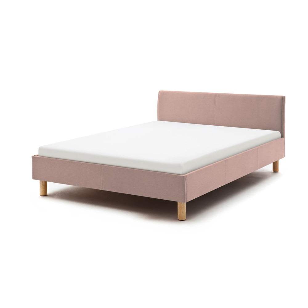 Фото - Ліжко LENA Różowe tapicerowane łóżko 120x200 cm  – Meise Möbel różowy 