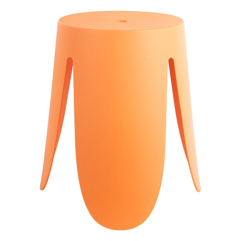 Pomarańczowy plastikowy stołek Ravish – Leitmotiv
