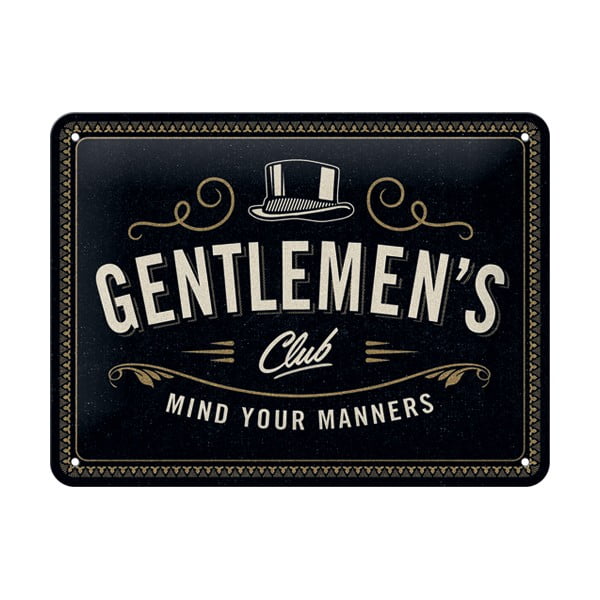 Dekoracyjna tabliczka ścienna Postershop Gentlemen's Club