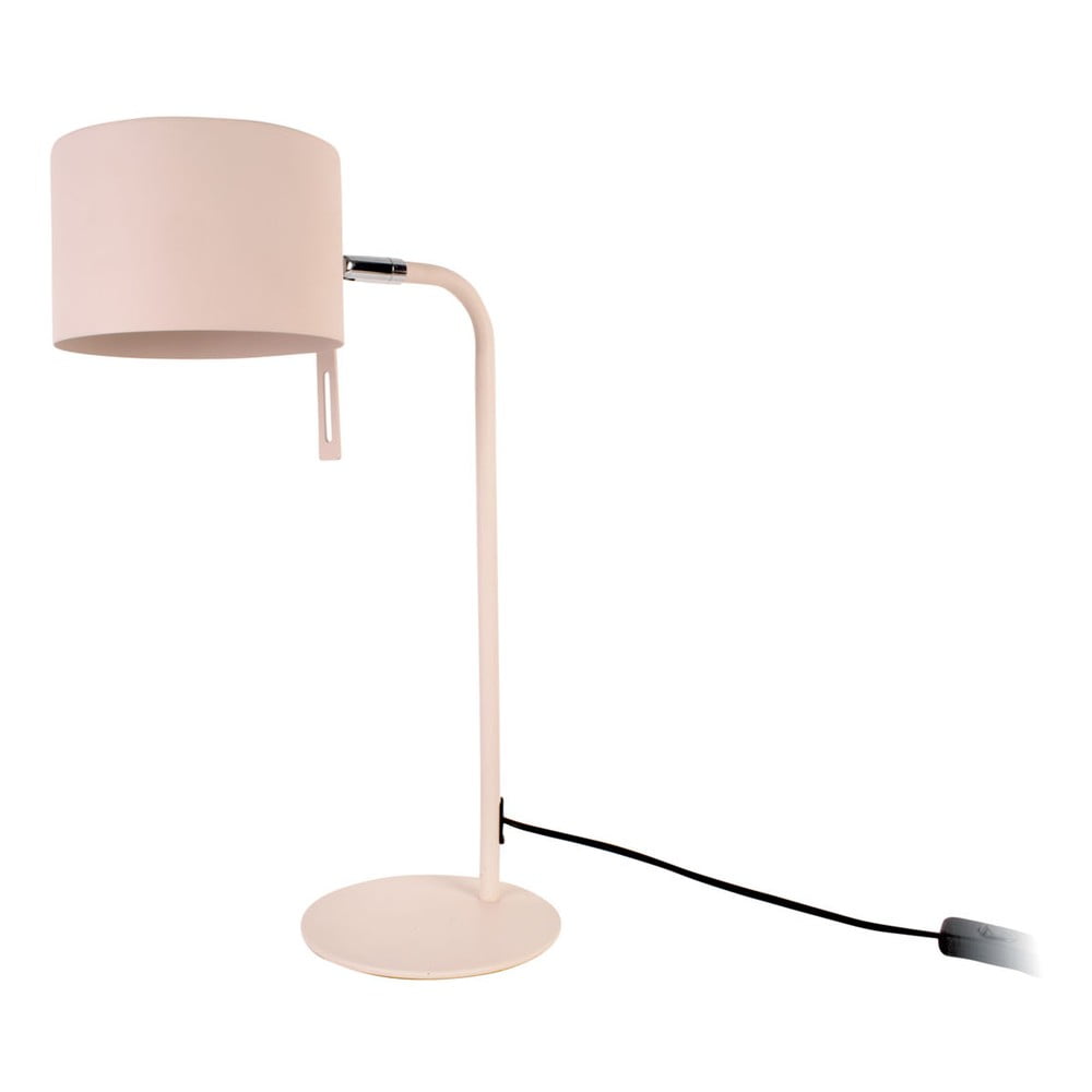 Różowa lampa stołowa Leitmotiv Shell, wys. 45 cm