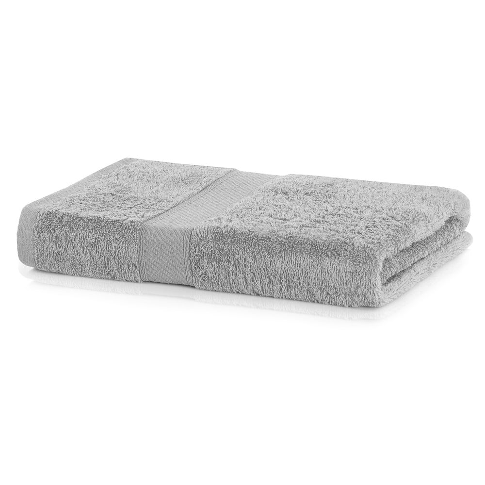 Szary ręcznik kąpielowy AmeliaHome Bamby Silver, 70x140 cm