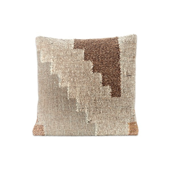 Poszewka na poduszkę z bawełny i wełny Nkuku Harti Block, 50x50 cm