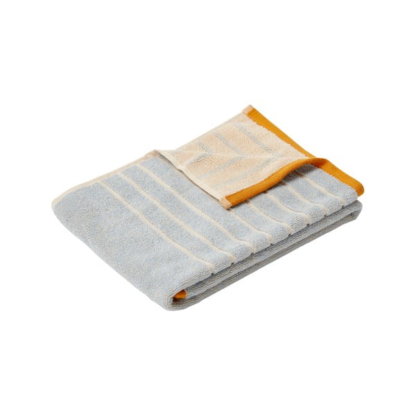 Niebiesko-pomarańczowy bawełniany ręcznik Hübsch Dora, 50x100 cm