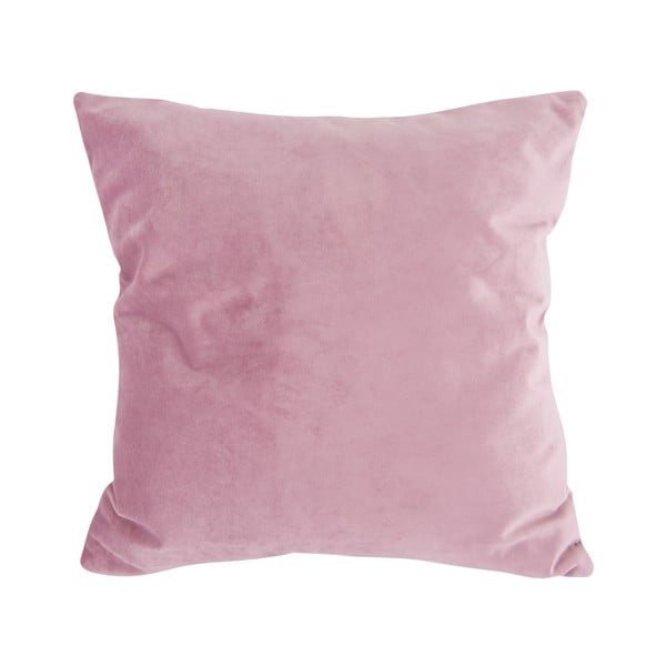 Różowa aksamitna poduszka PT LIVING Tender, 40x40 cm