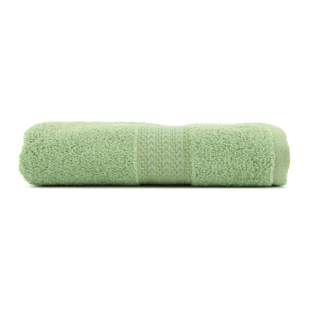 Zelený ręcznik z czystej bawełny Sunny, 50x90 cm