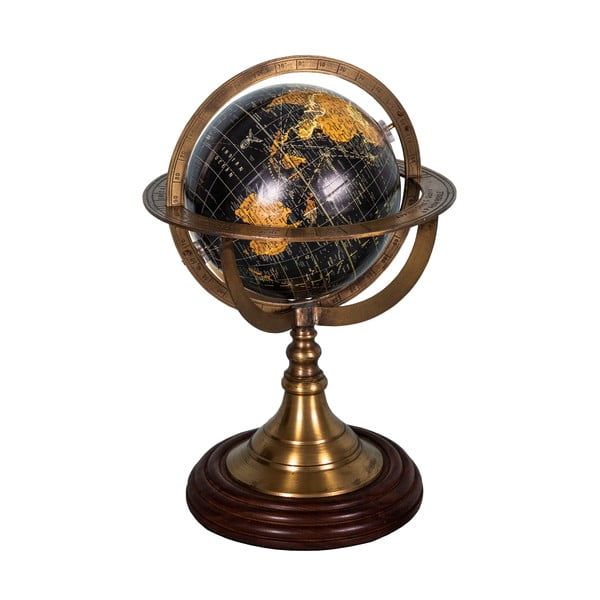 Globus dekoracyjny z podstawą drewna palisandrowego Antic Line Globe, ø 17 cm