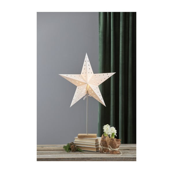 Biała dekoracja świetlna w kształcie gwiazdy Star Trading Star, wys. 65 cm
