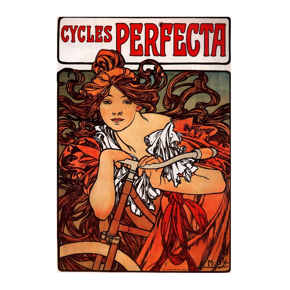 Obraz "Cycles Perfecta" (Alfons Mucha), 80x120 cm