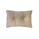 Jasnobeżowa poduszka Tiseco Home Studio Velvet Button, 40x60 cm