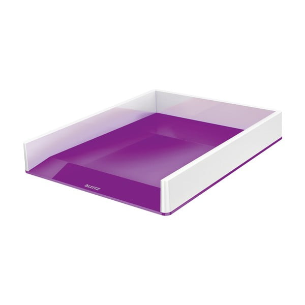 Biało-fioletowa półka na dokumenty Leitz WOW