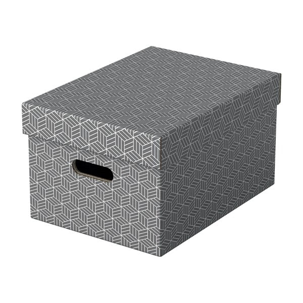 Zestaw 3 szarych pudełek do przechowywania Esselte Home, 26,5x36,5 cm