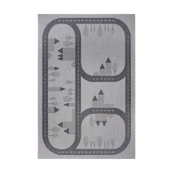 Szary dywan dla dzieci Ragami Roads, 80x150 cm