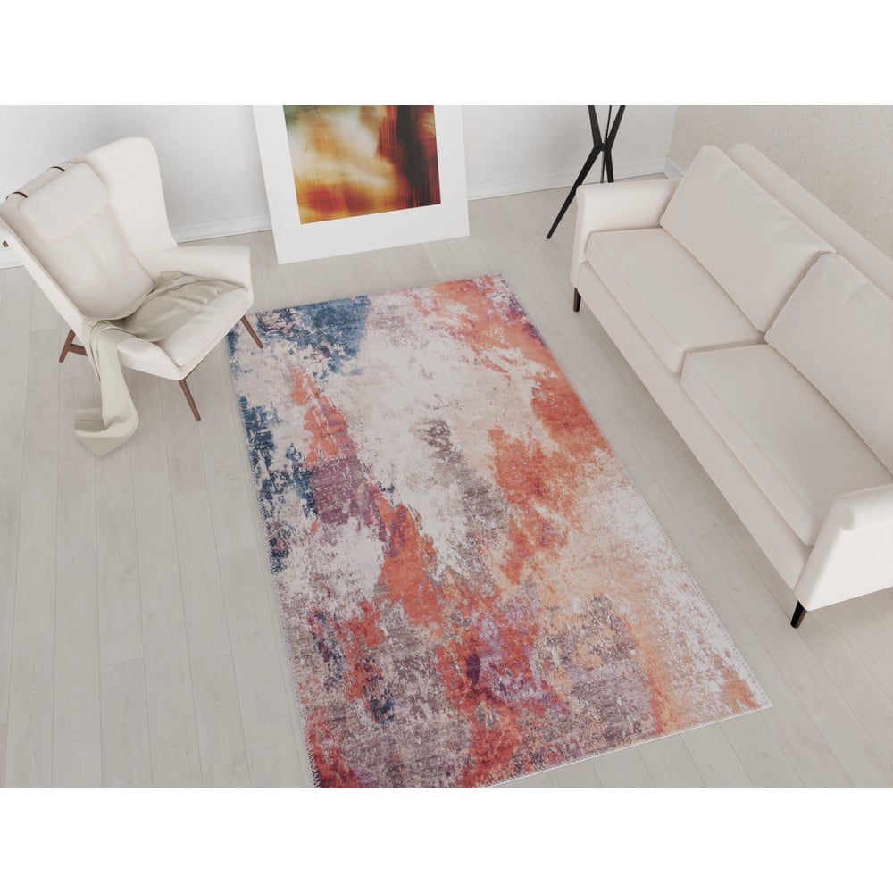 Czerwono-niebieski dywan odpowiedni do prania 80x50 cm – Vitaus