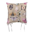Beżowa poduszka na krzesło z mikrowłókna Mike & Co. NEW YORK Butterflies, 43x43 cm
