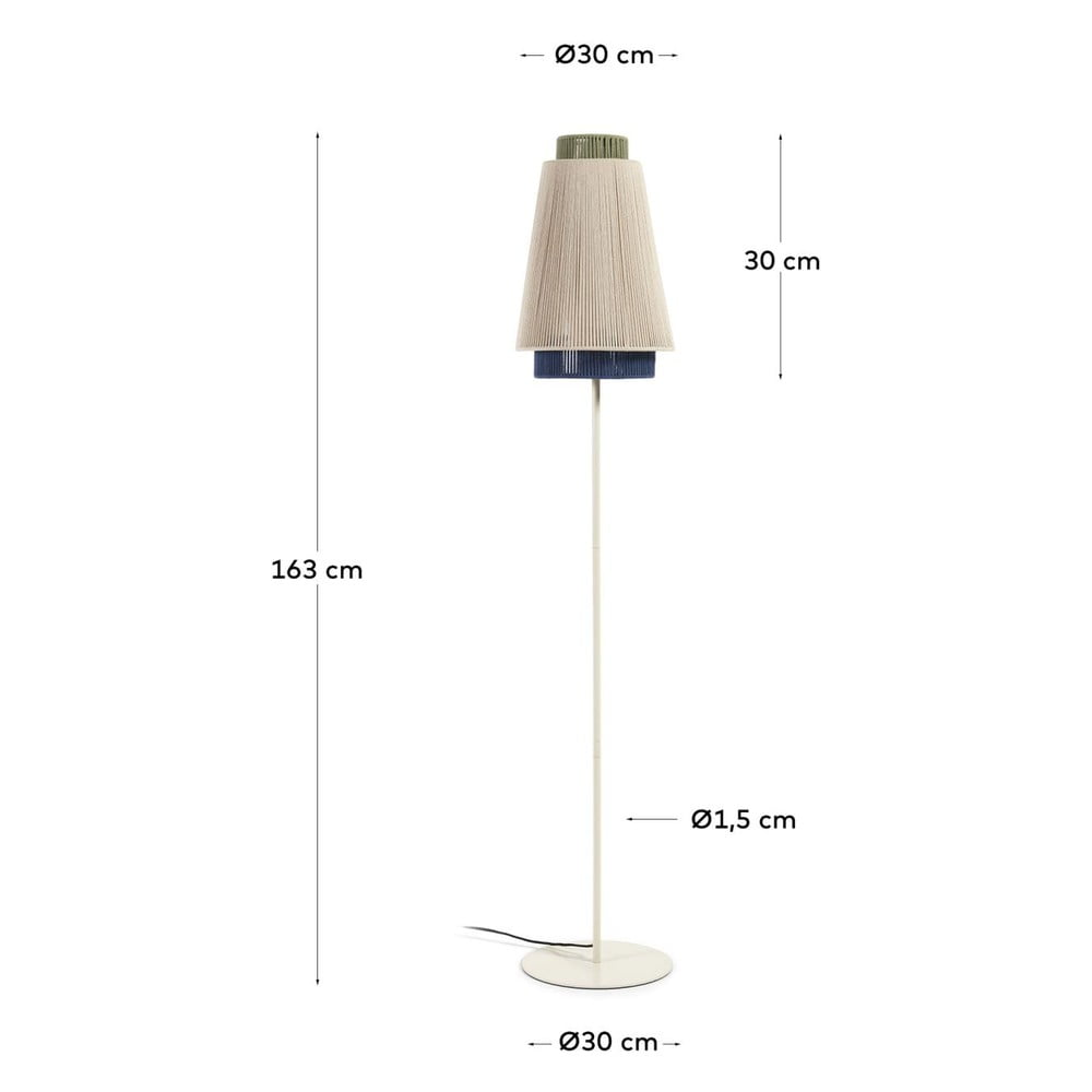 Lampa stojąca z tekstylnym kloszem (wys. 163 cm) Yuvia – Kave Home