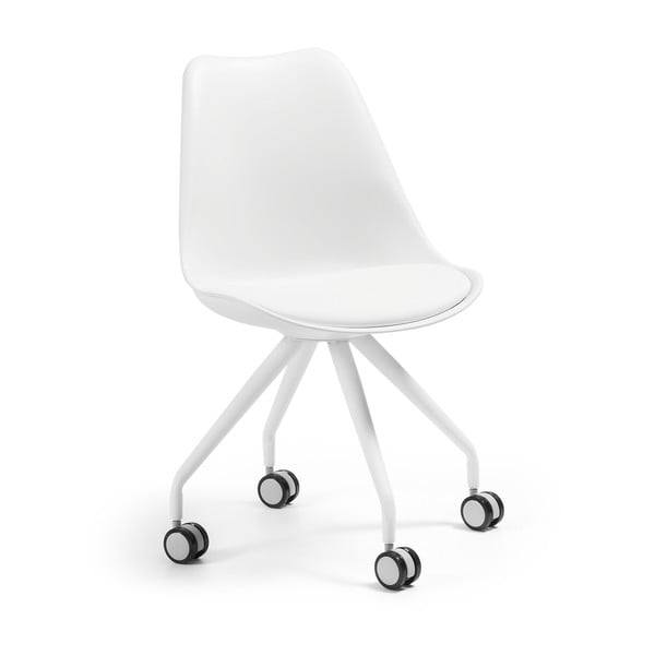 Białe krzesło biurowe Kave Home Lars