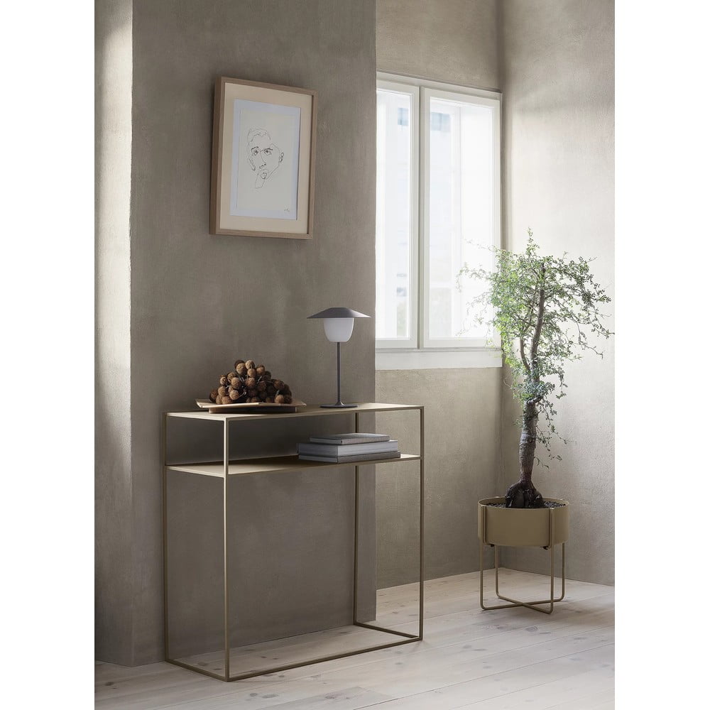 Ciemnoszara metalowa konsola 35x85 cm Fera – Blomus